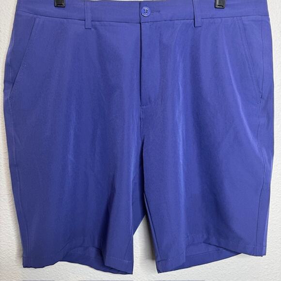 Hreski Mens Performance Golf Shorts Dk Blue Size 36 Button Front With Pockets - Picture 6 of 12